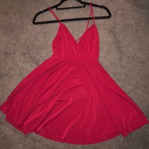 Red slinky cocktail dress